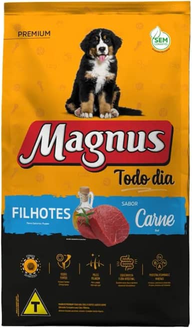 Adimax Ração Magnus Todo Dia Para Cães Filhotes Carne 10.1Kg