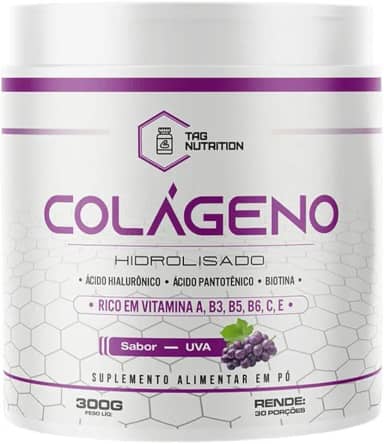 Colágeno Hidrolisado 300g – Com Ácido Hialurônico, Vitaminas C, E, B6 e Ácido Pantotênico – Pele, Cabelos e Unhas Fortes