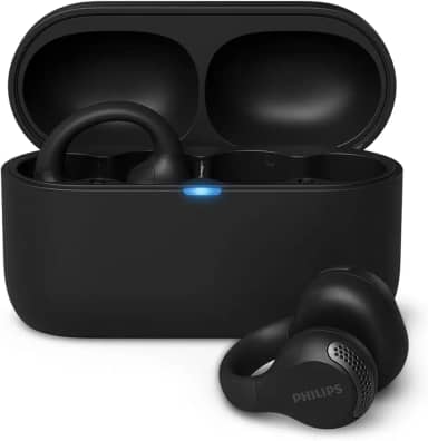 PHILIPS, Fone de Ouvido Sem Fio TWS, TAQ2000BK/00, Bluetooth, Design Aberto Ear-Clip, Com Microfone, Até 28 horas de bateria, iPX4, Preto
