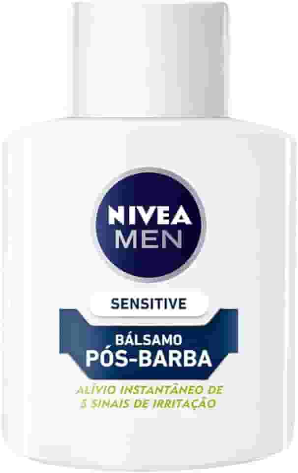 NIVEA MEN Bálsamo Pós-Barba Sensitive - Para peles sensíveis, alivia a irritação causada pelo barbear, com extrato de camomila e vitamina E, textura que suaviza a pele, sem álcool - 100ml