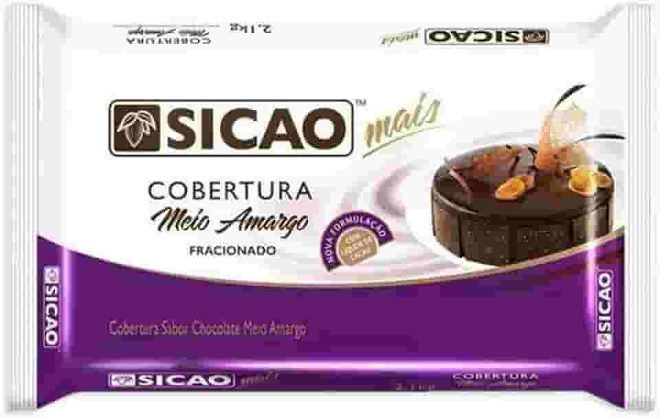 Chocolate Cobertura Meio Amargo em Barra Mais 2,1Kg Sicao