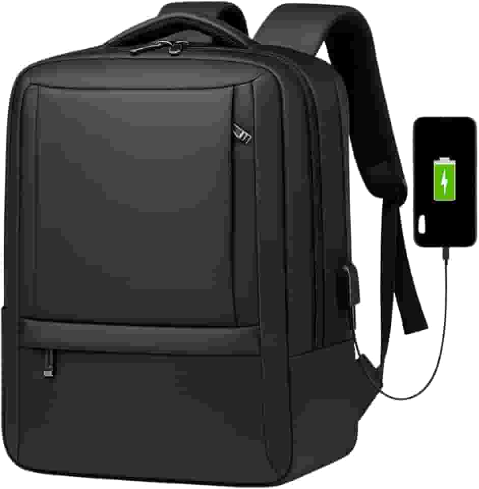 Dynamart Mochila Executiva Luxo Premium Impermeável Antifurto Porta USB Notebook 17,3” Viagem Trabalho Escolar Masculina Feminina Resistente