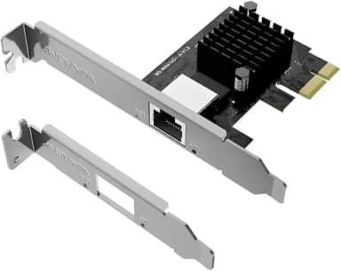 Placa de Rede PCIe 2.5 Gigabit Ethernet, Adaptador LAN RJ45 10/100/1000/2500 Mbps para PC de Mesa, Compatível com Windows 10/11, Suporta Velocidade de Transmissão de Até 2.5 Gbps