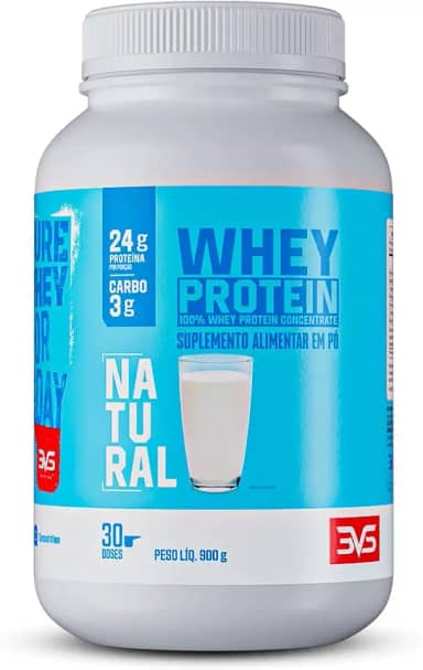 3VS Nutrition Whey 100% Concentrado 900g Sabor Natural