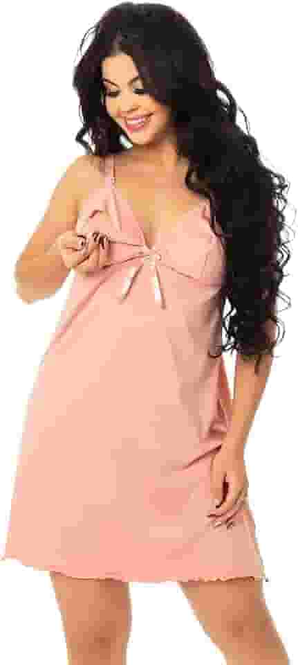 Camisola Amamentação Abre Fácil Pós Parto Maternidade Gestante Grávida Lactante Gestação