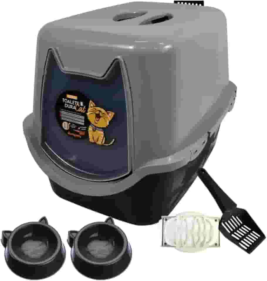 Banheiro Fechado Gato G Caixa Areia Com Pá Sanitário Fechado C Filtro Cor:Preto