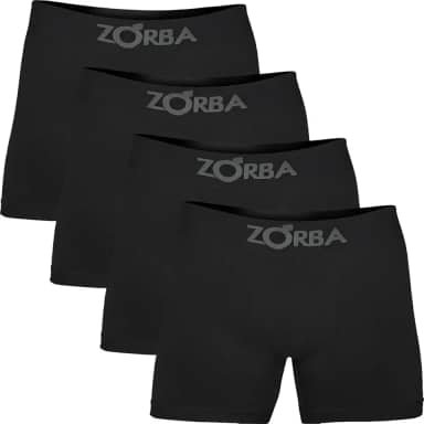 Kit com 4 Cuecas Boxer Algodão Sem Costura Zorba
