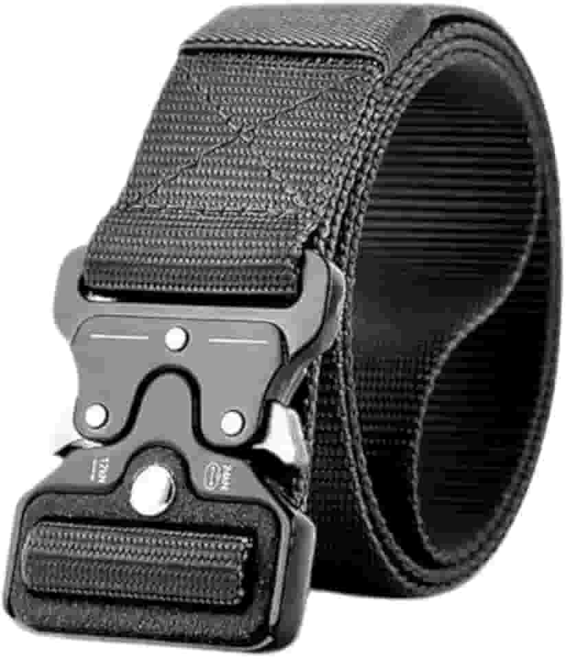 Cinto Tático Militar de Nylon – Ajustável, Fivela de Engate Rápido em Metal, 130cm, Resistente para Uso Outdoor, Camping e Aventureiros