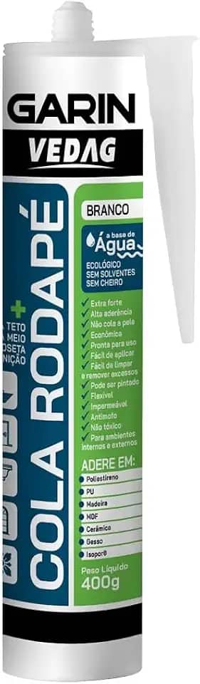 Selante Cola Rodapé 400g Madeira Mdf Cerâmica Gesso Isopor