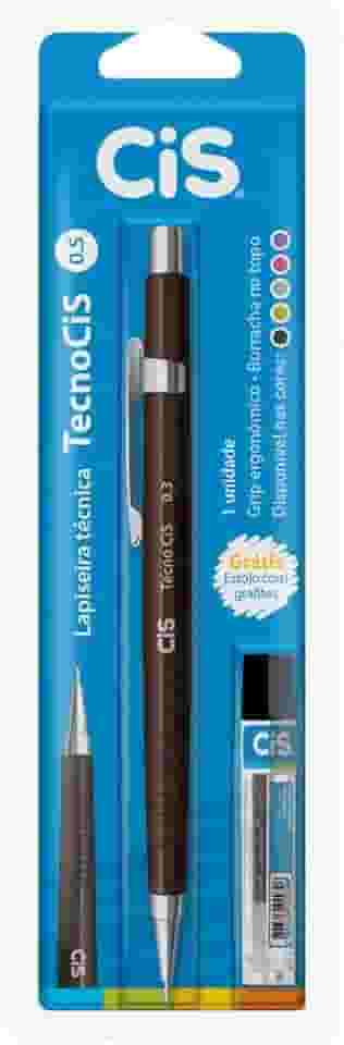 Lapiseira Técnica com Borracha + Grafite, CiS, TecnoCIS, 3.8301, 0.3mm, Marrom