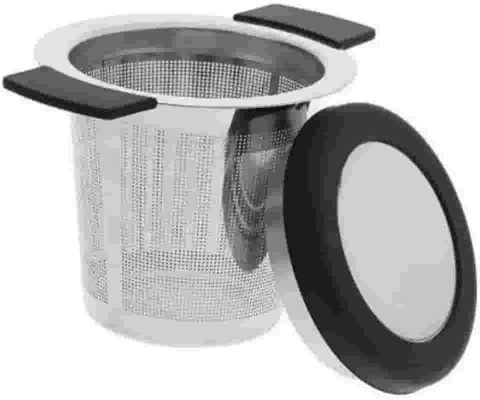Infusor De Chá Tipo Cesta Em Inox Com Alça Silicone