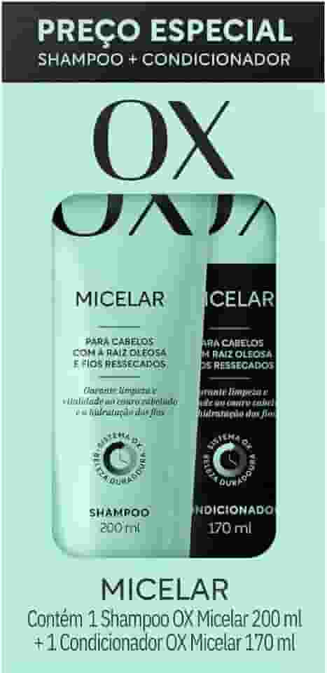 Ox - Shampoo 200ml e Condicionador 170ml Promopack Micelar