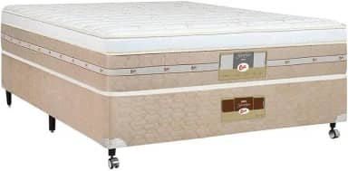 Cama Box + Colchão Castor Casal Silver Star Air One Face Pocket 138x188x59cm