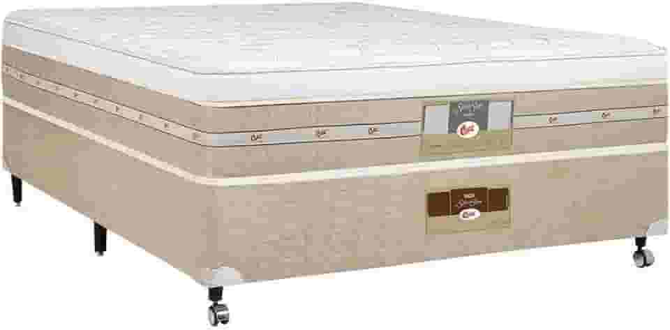 Cama Box + Colchão Castor Casal Silver Star Air One Face Pocket 138x188x59cm