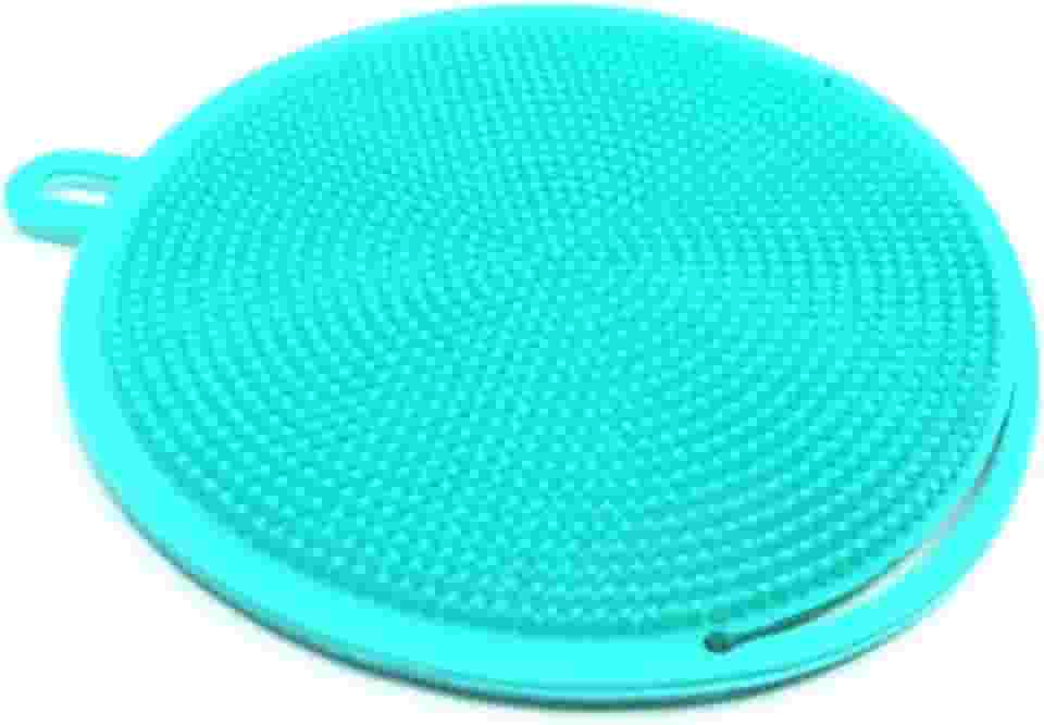 Esponja De Borracha para Limpar Air Fryer E Formas Anti Risco - Cor: Verde água