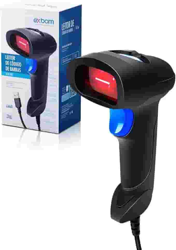 LEITOR DE CÓDIGO DE BARRAS COM FEBRABAN LASER EXBOM LCB-180