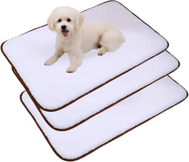 Kit 3 Tapetes Higiênicos para Cães Tam GG - 200 lavagens cada peça 80x60cm Branco