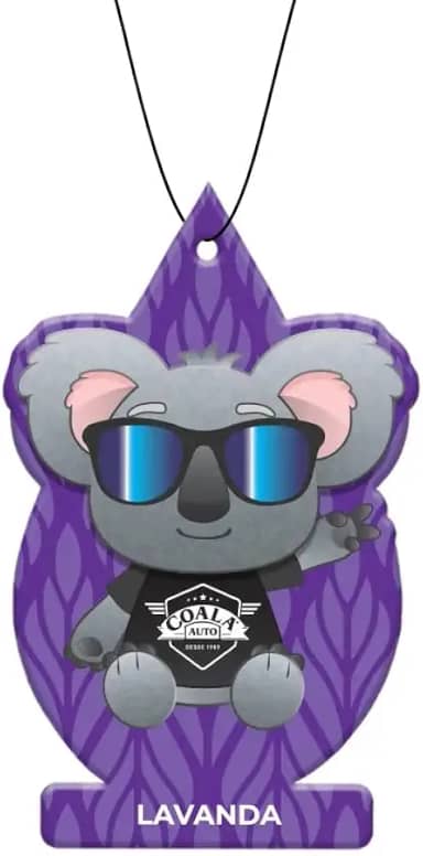 Coala Odorizador Para Carro Folhinha 10G Lavanda