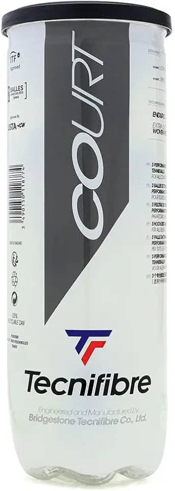 Tecnifibre Bola De Tênis Para Quadra, Pacote Com 3 Bolas Amarelas