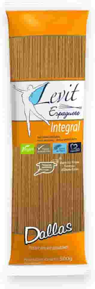 Macarrão Espaguete Integral Levit 500G, Dallas Alimentos, Massa Espaguete De Sêmola Integral Pasta Spaghetti Integrali, Laranja, Sem Colesterol, Vegano, Fonte de Proteínas E Fibras, Alimentação Integr