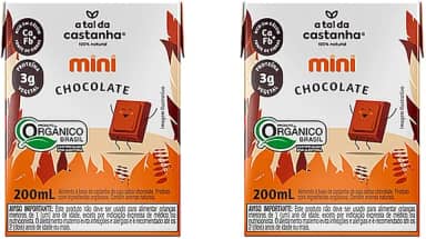 Kit 2X: Leite Vegetal Mini Chocolate Orgânico A Tal da Castanha 200ml