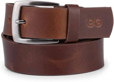 Cinto Casual Masculino Fivela Metal Maciço Couro Legítimo