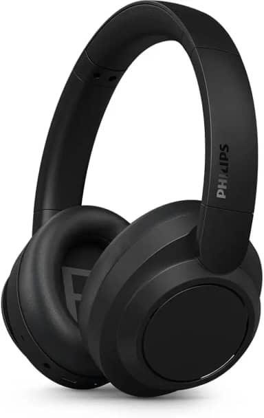 PHILIPS, Headphone Bluetooth, TAH6509BK/00, Com Cancelamento de Ruído Ativo ANC, Até 70 horas de bateria, Preto