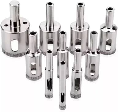 JOGO COM 10 BROCAS DIAMANTADAS 6-30MM