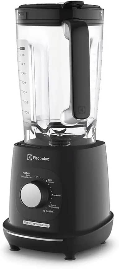 Liquidificador Electrolux 1300W 3,2L Efficient com TriForce 12 Velocidades Preto EBL1300 127V