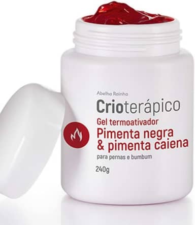 Gel Termoativador para Celulites com Pimenta Negra e Pimenta Caiena(240g) - Abelha Rainha