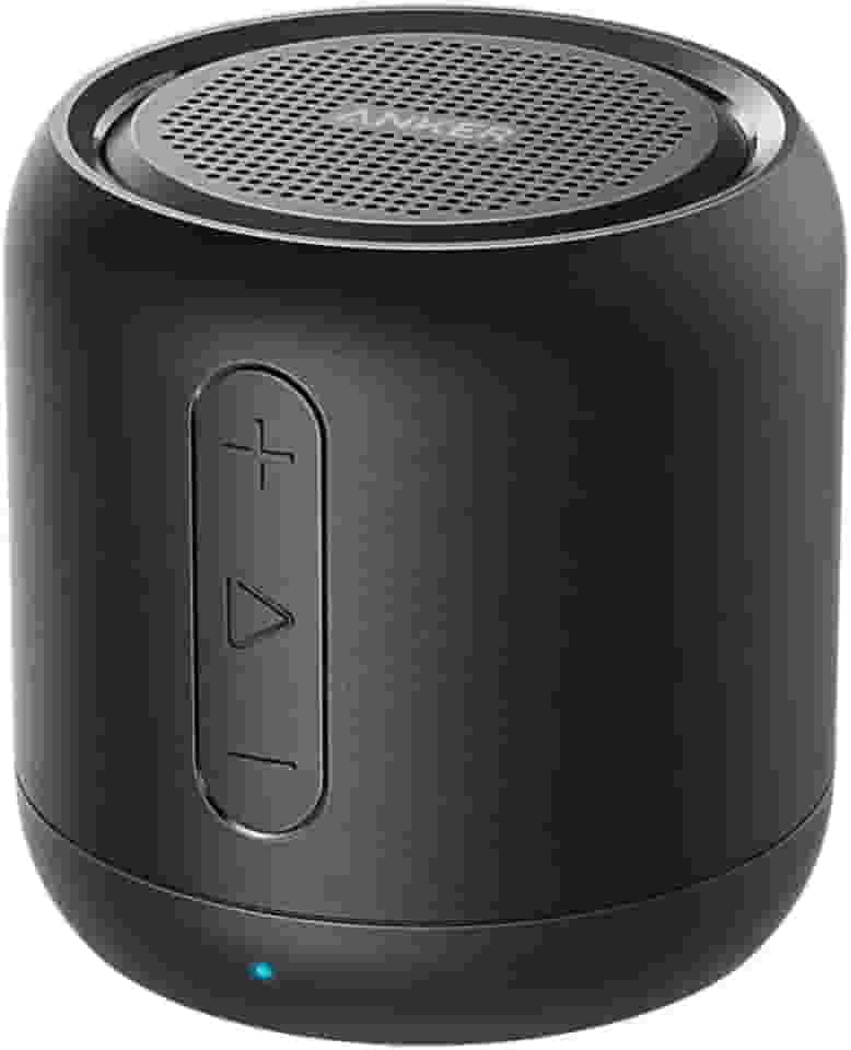 Anker soundcore Mini Alto-Falante Bluetooth Super Portátil com Rádio FM, 15 Horas de Reprodução, Alcance Bluetooth de 20m, Graves Reforçados, Microfone com Cancelamento de Ruído – Preto