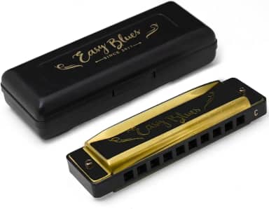 GAITA DE BOCA HERING EASY BLUES GOLD - DÓ COM CASE