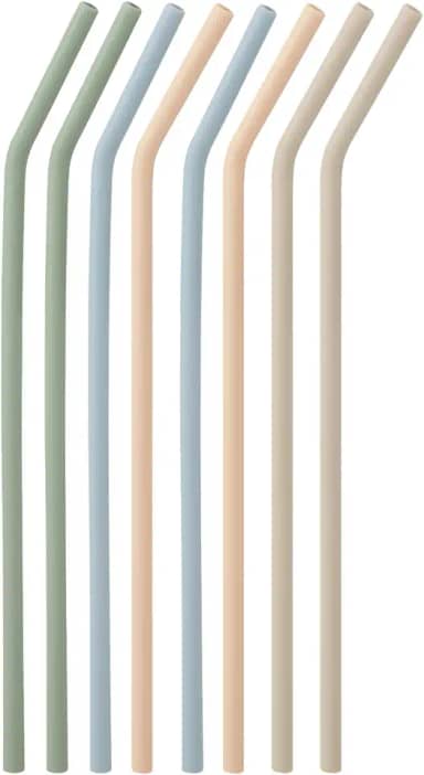 8 canudos de silicone reutilizáveis e livres de BPA – Canudos para beber padrão de grau alimentício, canudos reutilizáveis para viagem