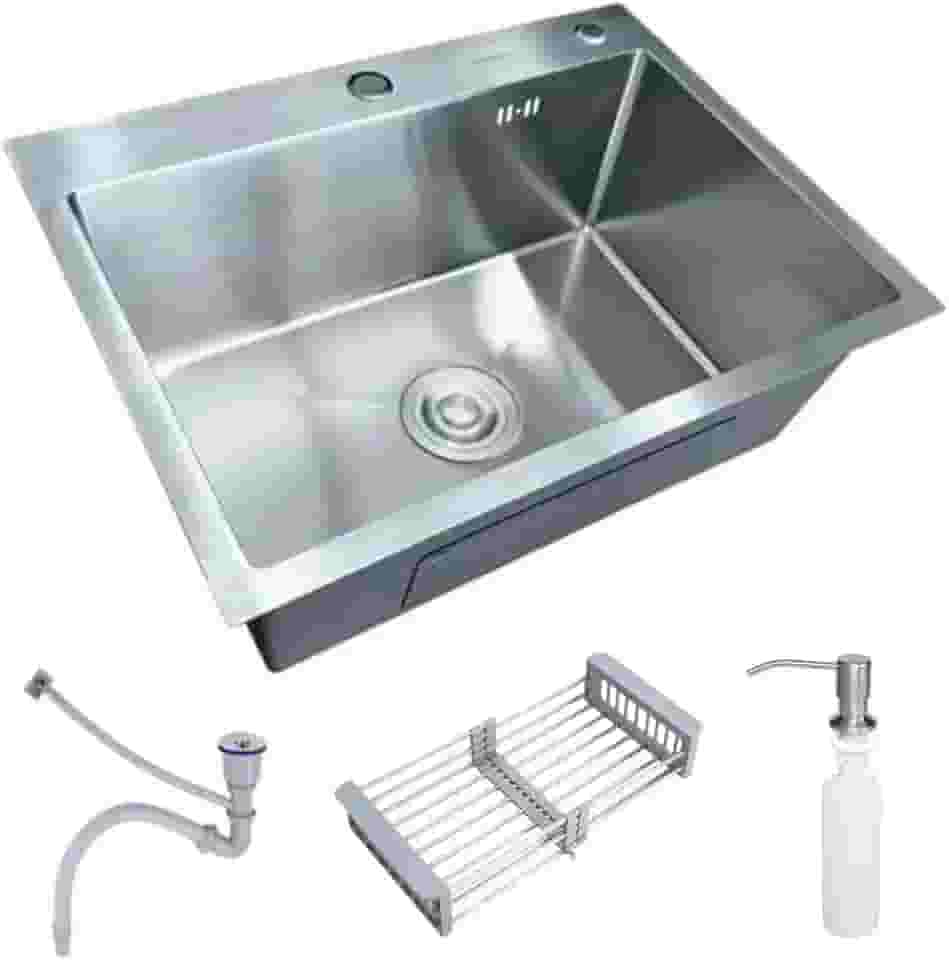 Cuba Pia Inox Cozinha Gourmet Com Acessórios 60x45 Diversas Cores - Brinovar (Prata)