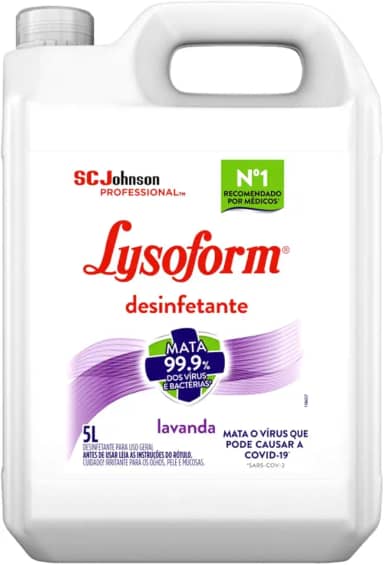 Lysoform Lavanda, Desinfetante Líquido, Limpeza Casa, 5L