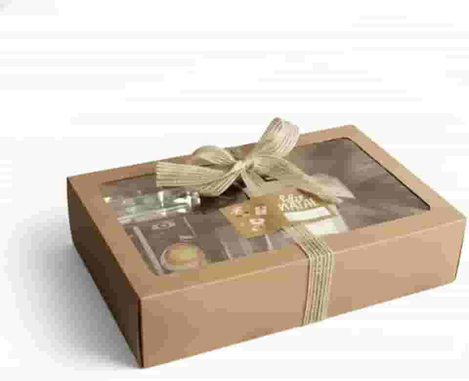 Grandeur Café Gourmet Kit Exclusivo de Natal, Caixa Presente Premium com Café 100% Arábica, Capuccino e Drip Coffee, Embalagem Kraft Decorativa com Laço, 450g