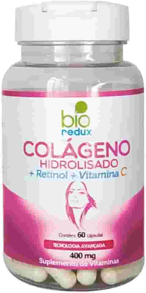 Colágeno Hidrolisado 400 mg 60 cápsulas + Retinol+Vitamina C Bio Redux