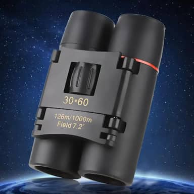 Binóculos compactos 30 x 60 para adultos, mini binóculos dobráveis com estojo de transporte para viagens, passeios turísticos, caminhadas, teatro, esportes, observação de pássaros
