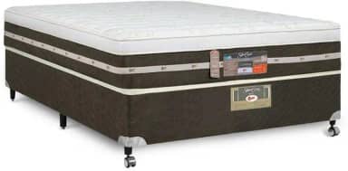 Cama Box + Colchão Castor Casal Silver Star Air One Face Tenopedic 138x188x59cm