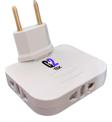 Adaptador Tomada em T Articulado Reforçado Com 3 Saídas 10A Benjamin Flexível até 250v - Vendido por Q2TEK®