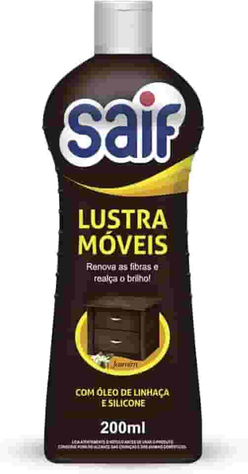 Saif Lustra Móveis Jasmim 200Ml Lustra Móveis Com Óleo De Linhaça E Silicone Marrom Renova As Fibras E Realça O Brilho