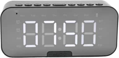 Relógio Despertador Digital G10, Caixa de Som Bluetooth 5.0, Display LED Espelhado, Rádio FM, USB, 3W