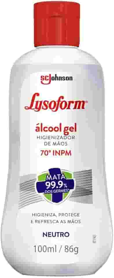 Lysoform Alcool em Gel 70 INPM, Desinfetante e Higienizador, 100ml