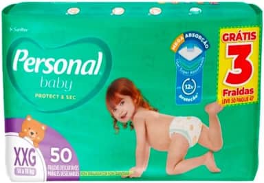 Personal Fralda Soft & Protect Hiper XXG, 50 Unidades