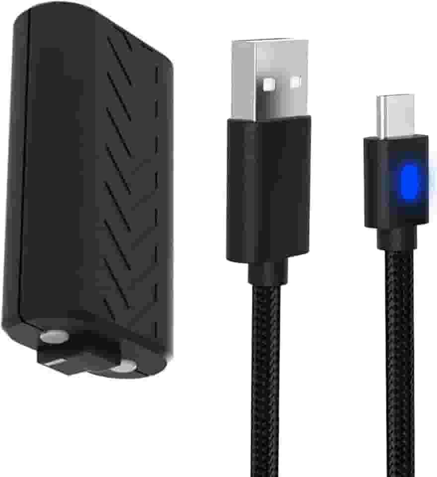 Pacote de bateria 2023 de 1200 mAh com cabo de carregamento e indicador LED para controle Xbox Series S/X