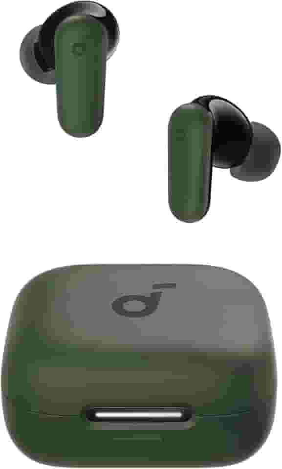 soundcore P30i da Anker, Fone de Ouvido Sem Fio com Cancelamento de Ruído Adaptativo Graves Poderosos Bluetooth 5.4, 45H de Reprodução Estojo 2-em-1 com Suporte para Celular, Resistência à Água, Verde