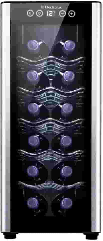 Adega Electrolux 12 garrafas Uma Porta Acabamento em Alumínio (ACB12)