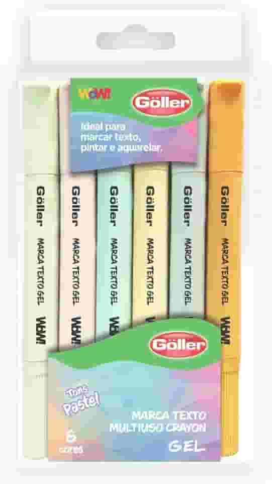 Marca Texto Gel Wow Pastel 6 unidades sortidas