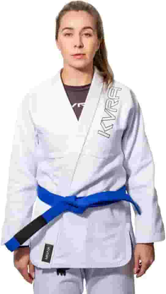 Kimono de Jiu Jitsu Feminino KVRA Lovely Branco F1