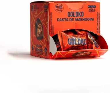 Caixa de bombom pasta de amendoim zero adição de açúcares (67Kcal por unidade) – 18 unidades